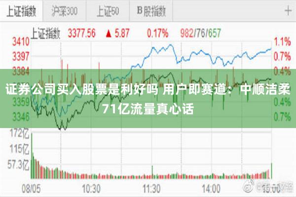 证券公司买入股票是利好吗 用户即赛道：中顺洁柔71亿流量真心话