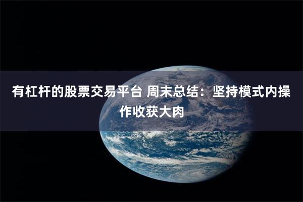 有杠杆的股票交易平台 周末总结：坚持模式内操作收获大肉